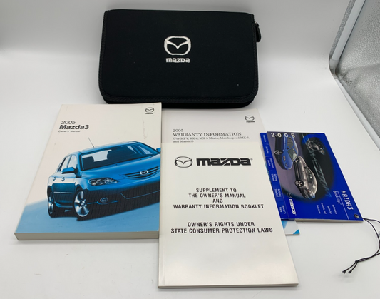 2005 Mazda 3 Owners Manual Warranty Guide Set with Case OEM B03B30008