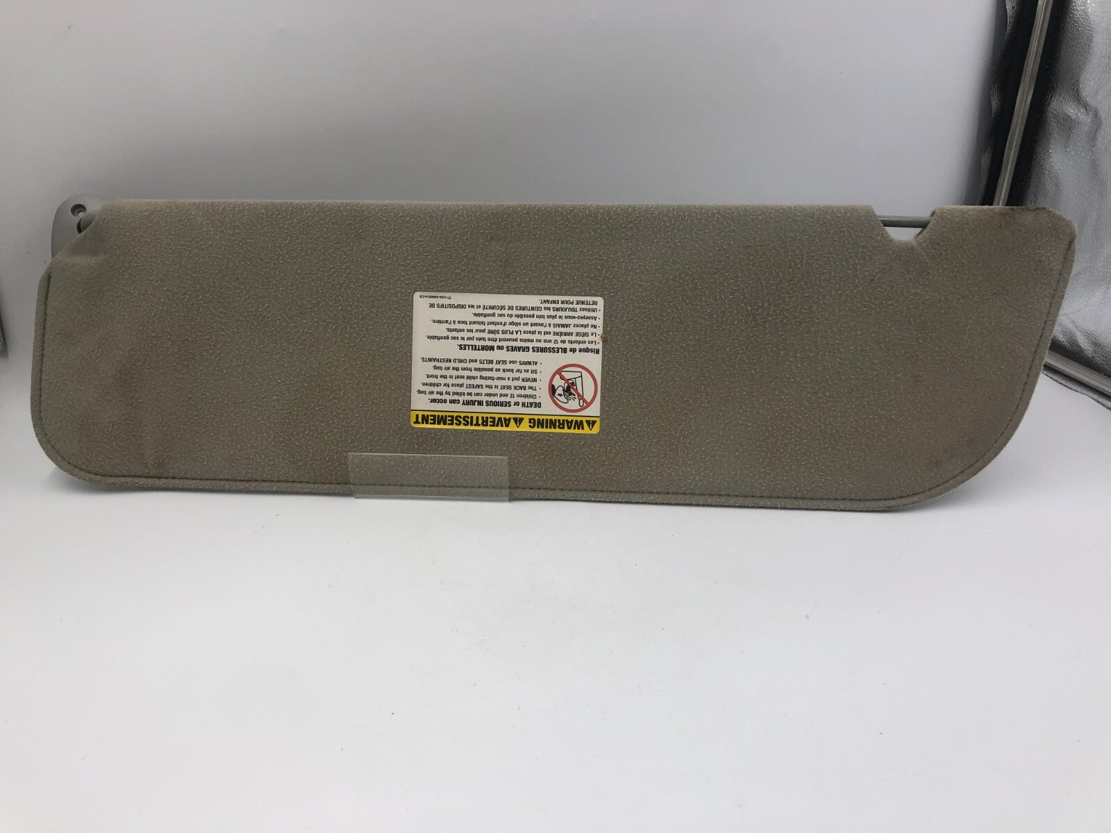 2003-2008 Ford E-350 Passenger Sun Visor Gray OEM B01B10007