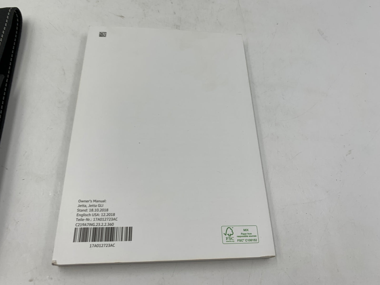 2019 Volkswagen Jetta GLI Owners Manual Set with Case OEM A02B01026