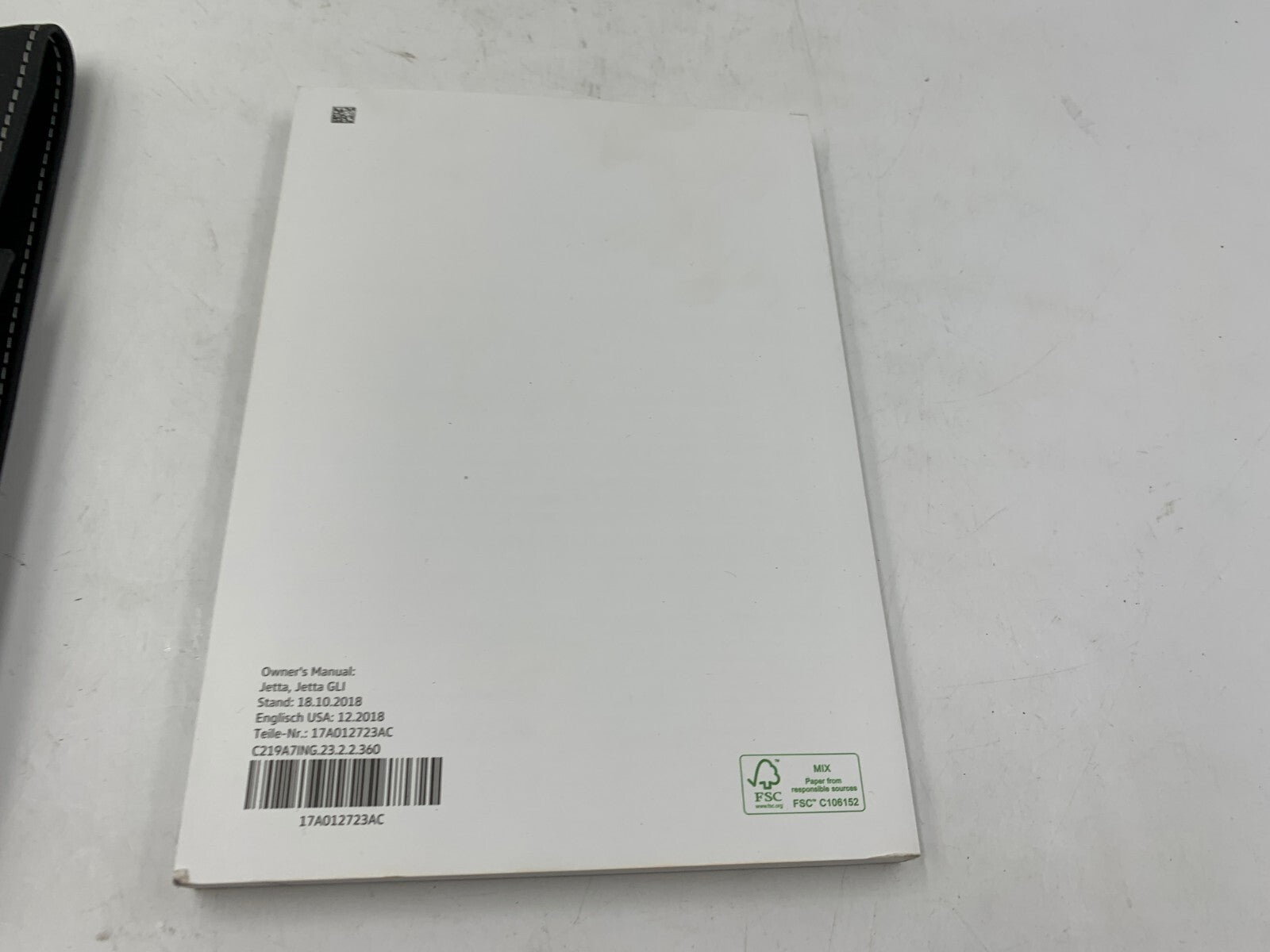 2019 Volkswagen Jetta GLI Owners Manual Set with Case OEM A02B01026