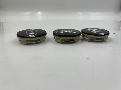 Hyundai Wheel Center Cap Set of 3 Black 2-1/4 inch OEM B01B05018