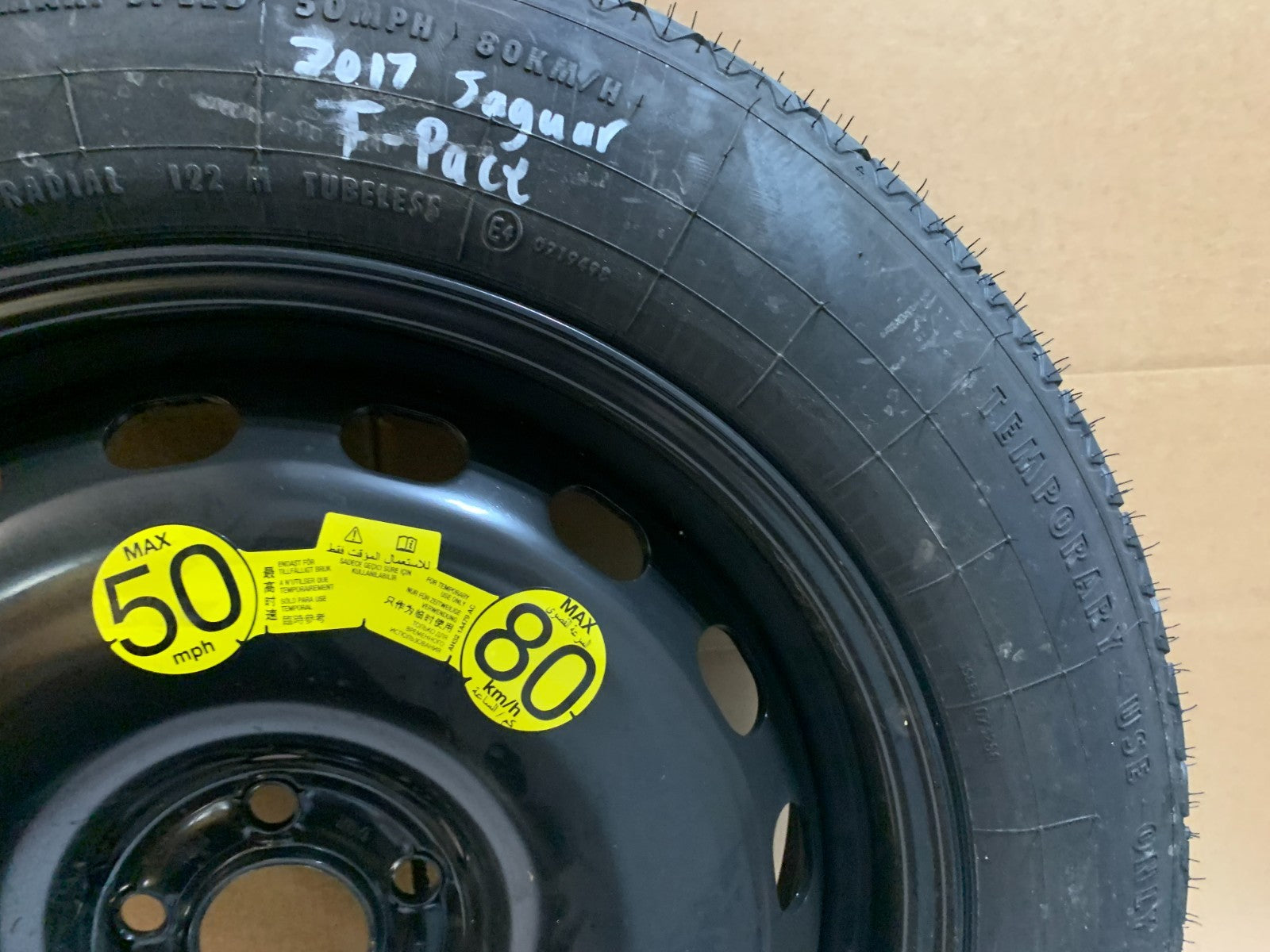 2017-2025 Jaguar F-Pace 19" Spare Tire Compact Donut T175/80R19