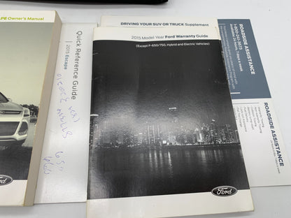 2015 Ford Escape Owners Manual Set with Case OEM C02B14056