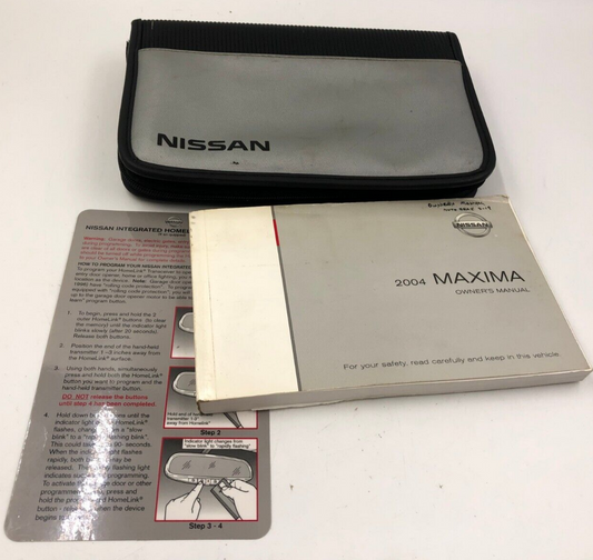 2004 Nissan Maxima Owners Manual Set with Case OEM I03B46005