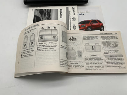 2014 GMC Acadia Denali Owners Manual Set with Case OEM B04B55051