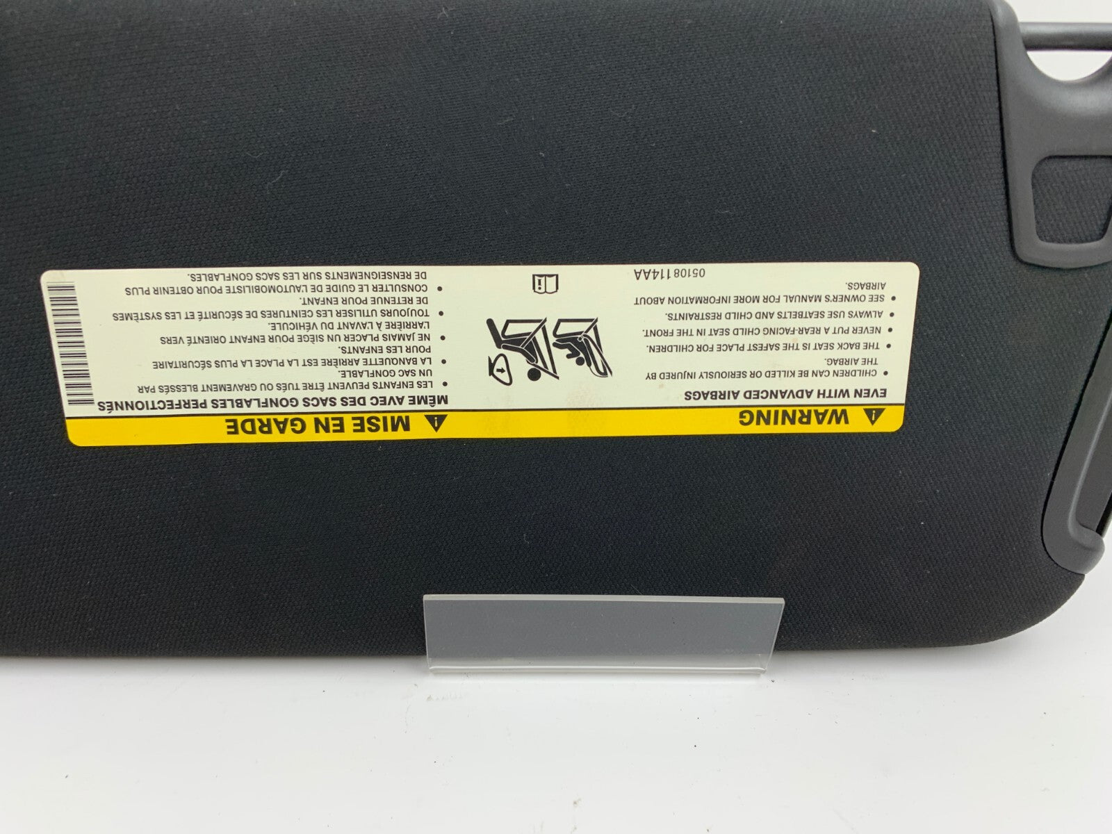 2015-2020 Dodge Charger Passenger Sun Visor Black Illuminated OEM A01B20004