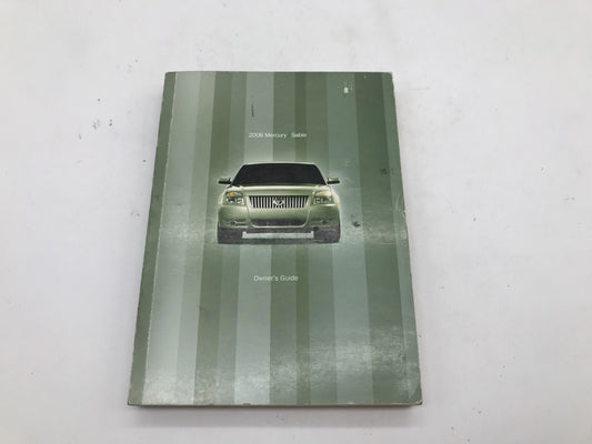 2008 Mercury Sable Owners Manual OEM D01B13008