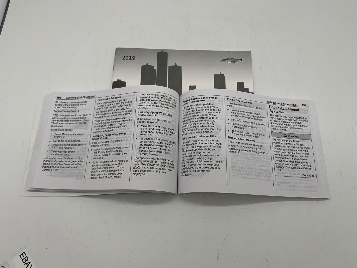 2019 Chevrolet Spark Owners Manual Set OEM B02B09084