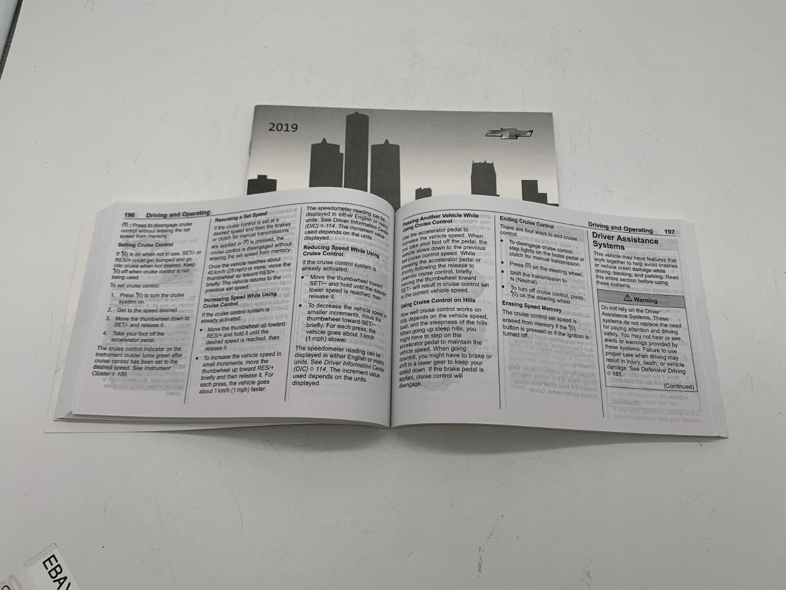 2019 Chevrolet Spark Owners Manual Set OEM B02B09084