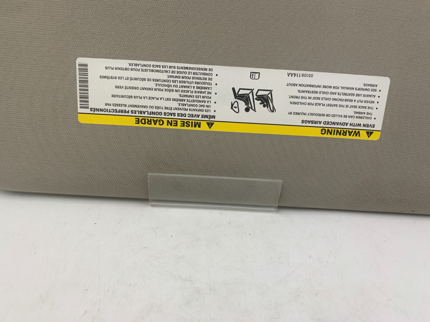 2013-2023 Dodge Ram 1500 Driver Sun Visor Gray OEM B01B06036