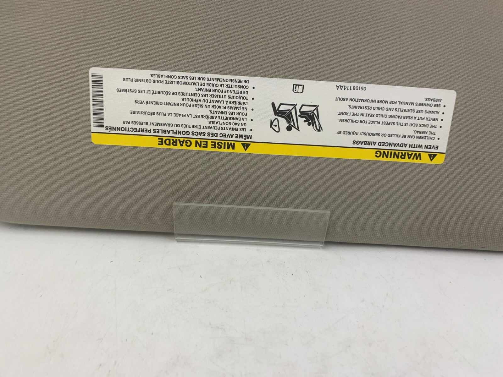 2013-2023 Dodge Ram 1500 Driver Sun Visor Gray OEM B01B06036