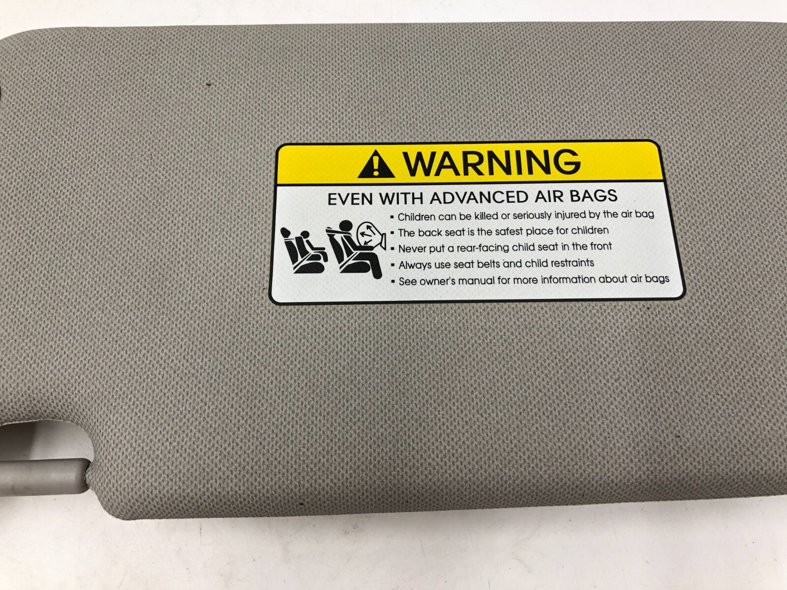 2010-2015 Hyundai Tucson Passenger Sun Visor Gray OEM A04B47040