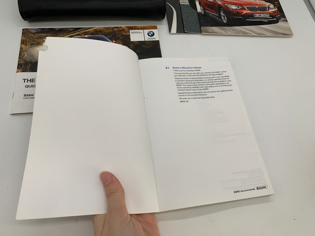 2013 BMW X1 Owners Manual Set with Case OEM R01B29021