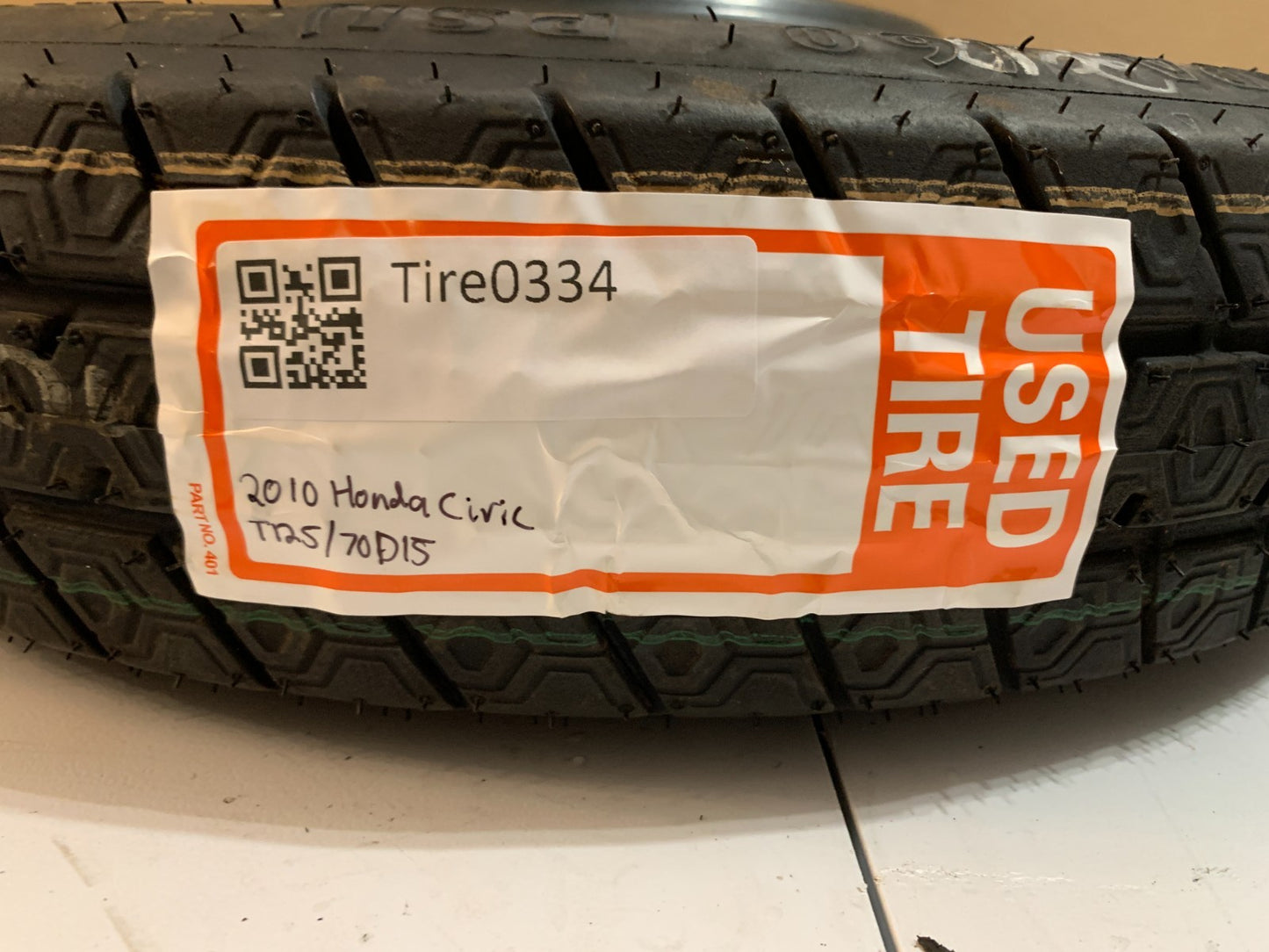 2010-2015 Honda Civic 15" Spare Tire Compact Donut OEM T125/70D15 Wheel