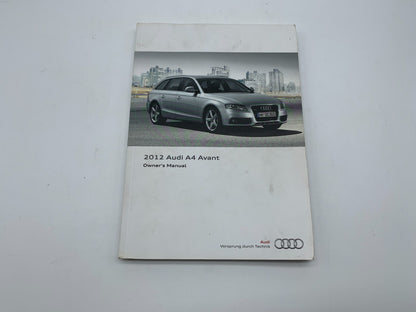 2012 Audi A4 Owners Manual Set with Case OEM E02B50026