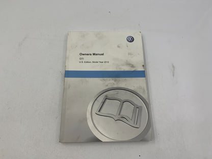 2012 Volkswagen Jetta GTI Owners Manual Set with Case OEM E01B57007