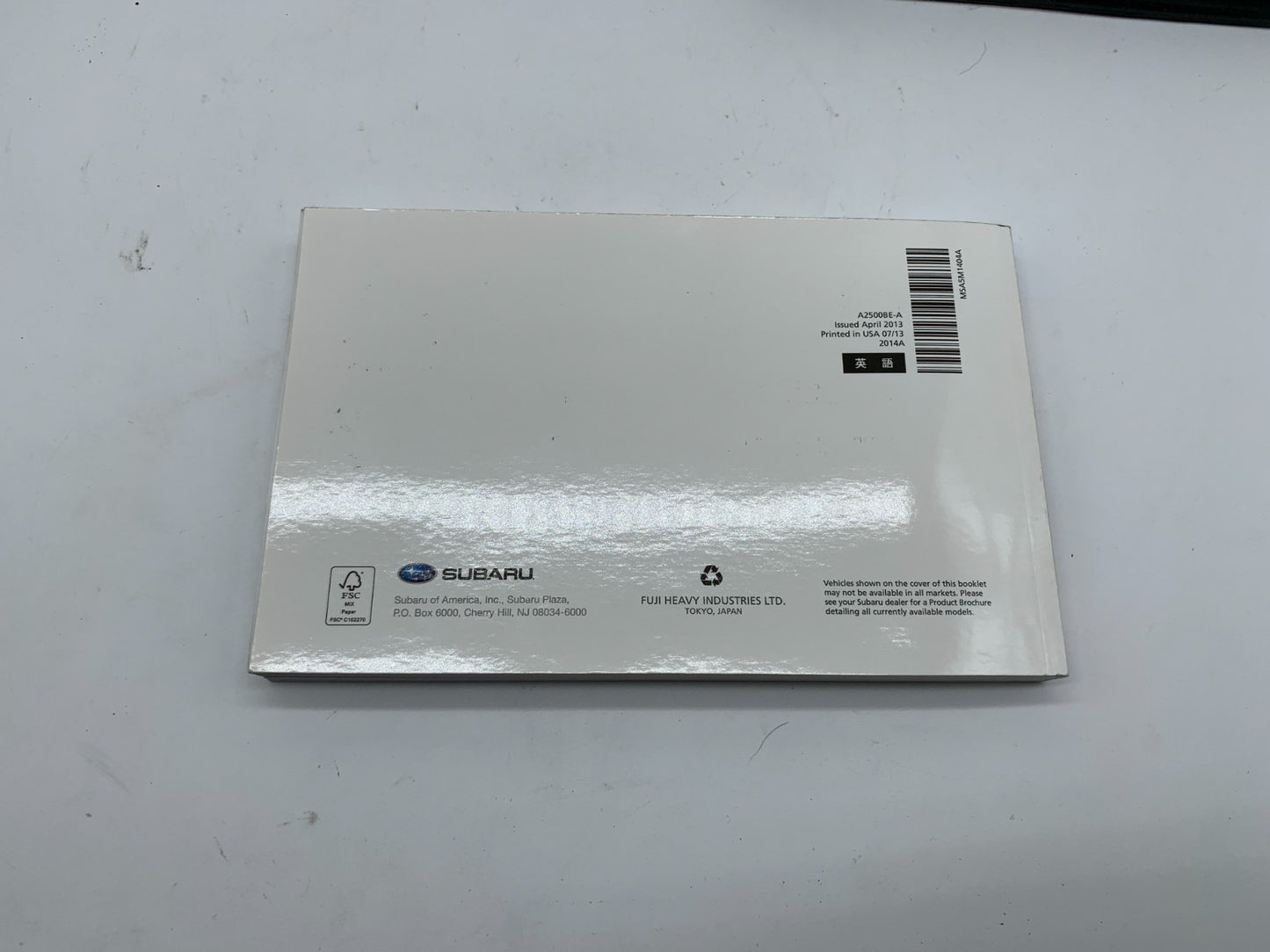 2014 Subaru Legacy Outback Owners Manual Set with Case OEM A02B50053