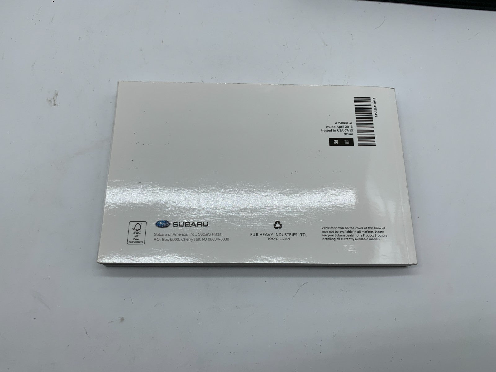 2014 Subaru Legacy Outback Owners Manual Set with Case OEM A02B50053