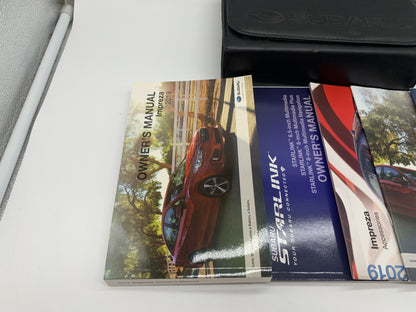 2019 Subaru Impreza Owners Manual Set with Case OEM D01B41075