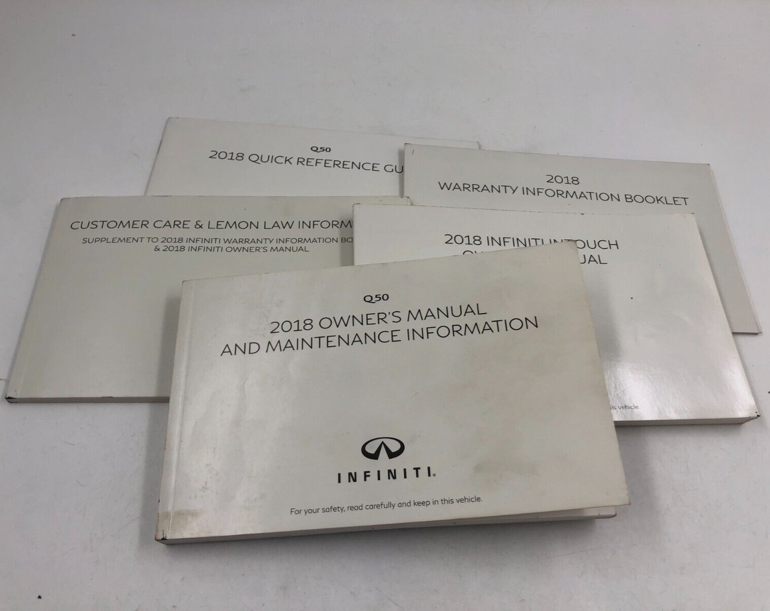 2018 Infiniti Q50 Q 50 Owners Manual Set OEM E02B12043