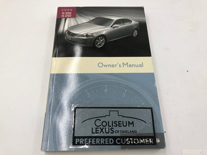 2006 Lexus IS350 IS250 Owners Manual Set with Case OEM D02B64005