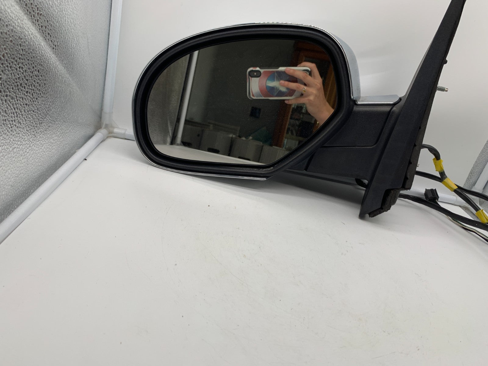 2009-2014 Chevrolet Silverado 1500 Driver Power Door Mirror Chrome OEM A01B46001