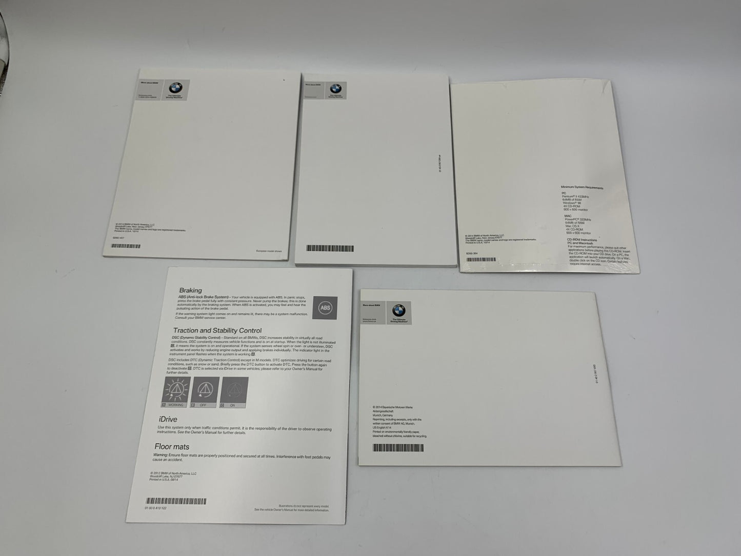 2015 BMW 2 Series Coupe Owners Manual Set with Case OEM E01B42077