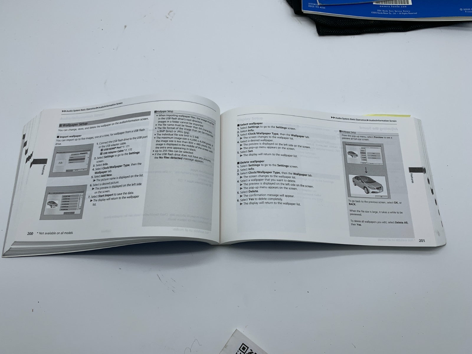 2014 Honda Civic Sedan Owners Manual Set with Case OEM C04B09005