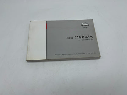 2005 Nissan Maxima Owners Manual with Case OEM C03B66005