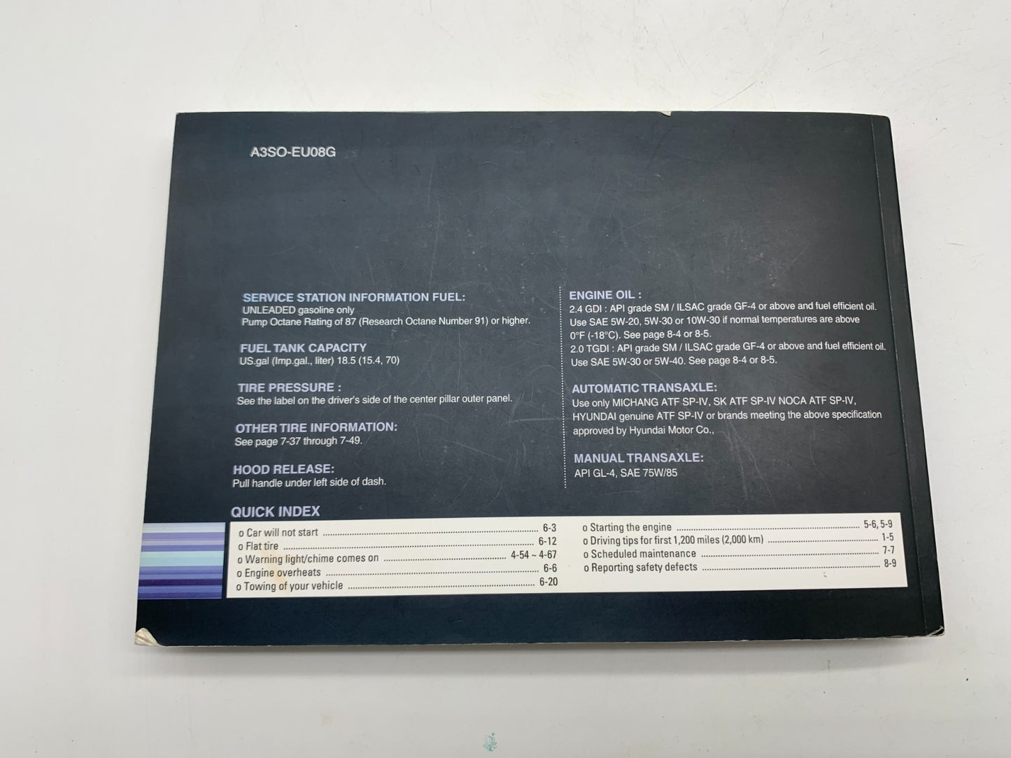 2011 Hyundai Sonata Owners Manual Set with Case OEM C03B29012