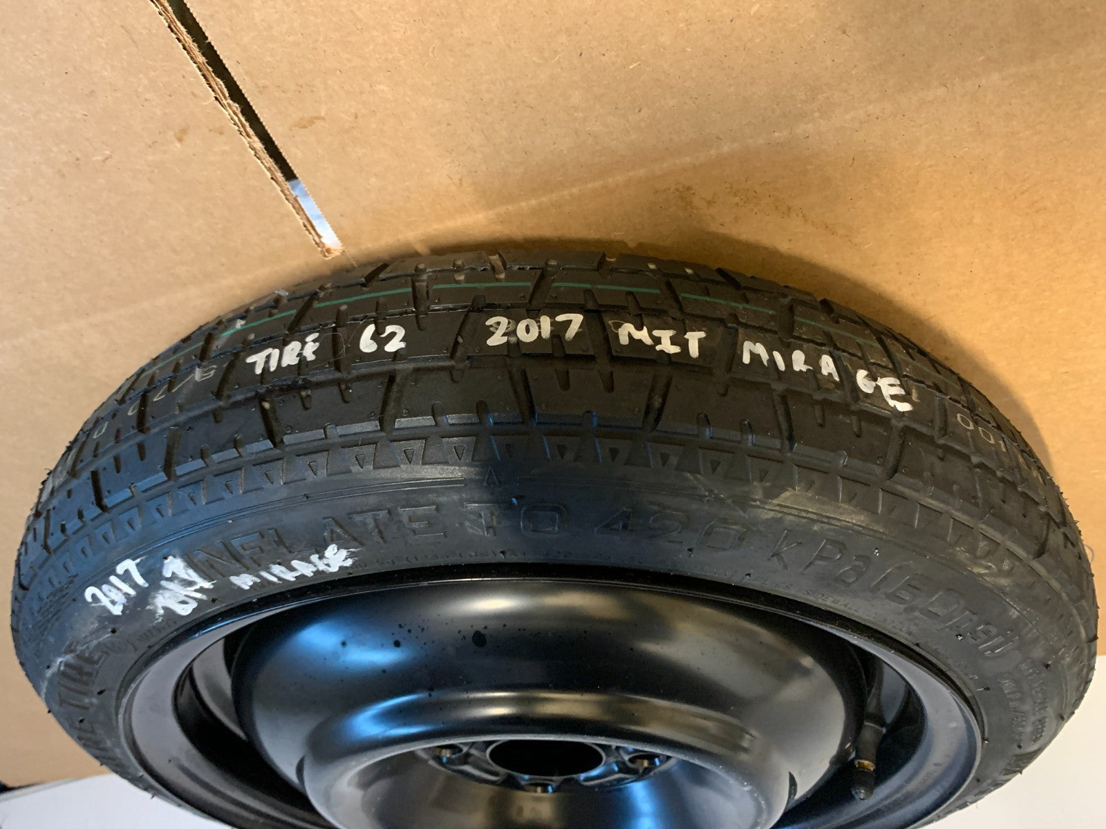 2017-2024 Mitsubishi Mirage 14" Spare Tire Wheel Compact Donut T115/70D14 Maxxis