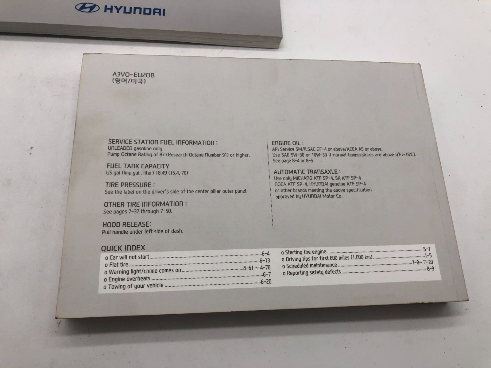 2013 Hyundai Azera Owners Manual Set with Case OEM A02B03031