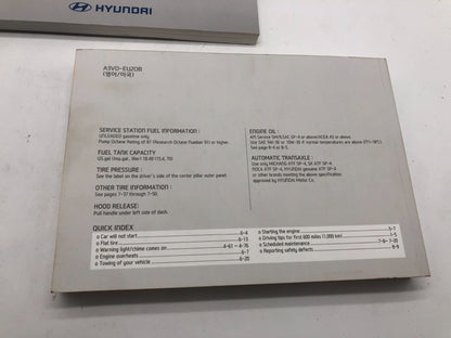 2013 Hyundai Azera Owners Manual Set with Case OEM A02B03031