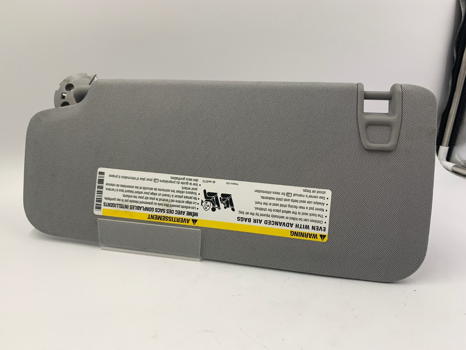 2017-2022 Chevrolet Trax Passenger Sun Visor Gray OEM B01B55093