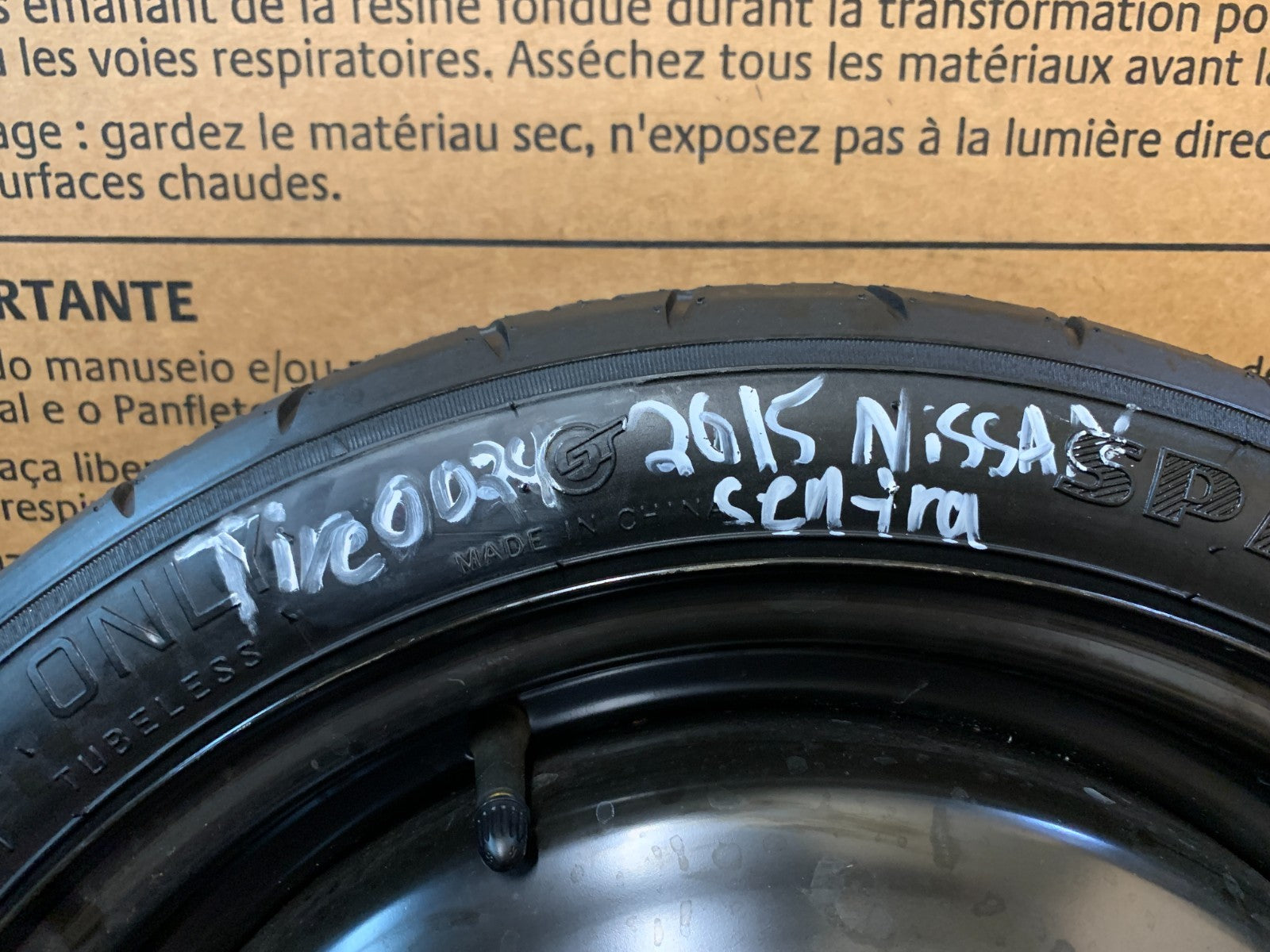 2015-2019 Nissan Sentra 16" Spare Tire Wheel Compact Donut T125/70D16