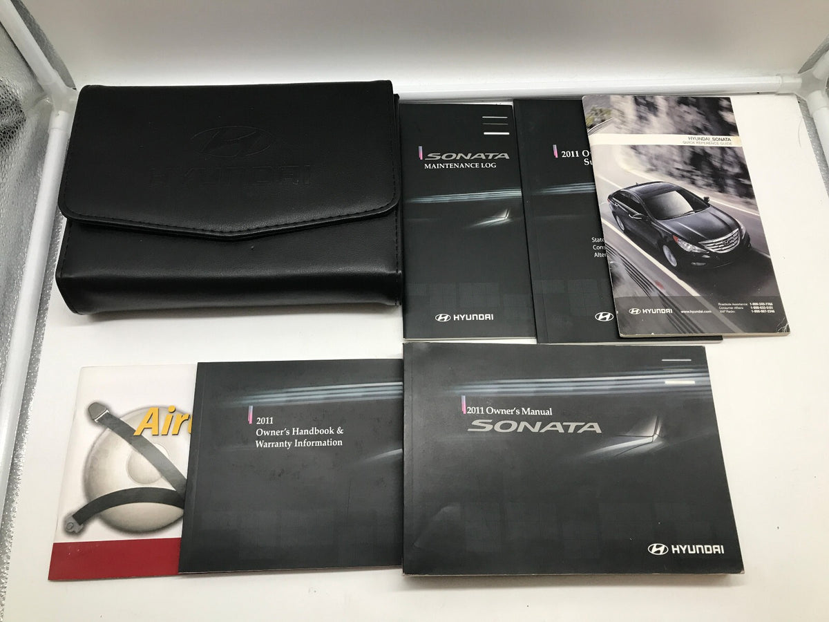 2011 Hyundai Sonata Owners Manual Set with Case OEM R01B05017