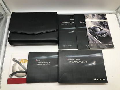 2011 Hyundai Sonata Owners Manual Set with Case OEM R01B05017