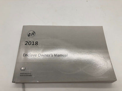 2018 Buick Enclave Owners Manual Set with Case OEM E03B47003