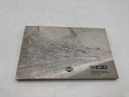 2000 Nissan Maxima Owners Manual OEM D04B70012