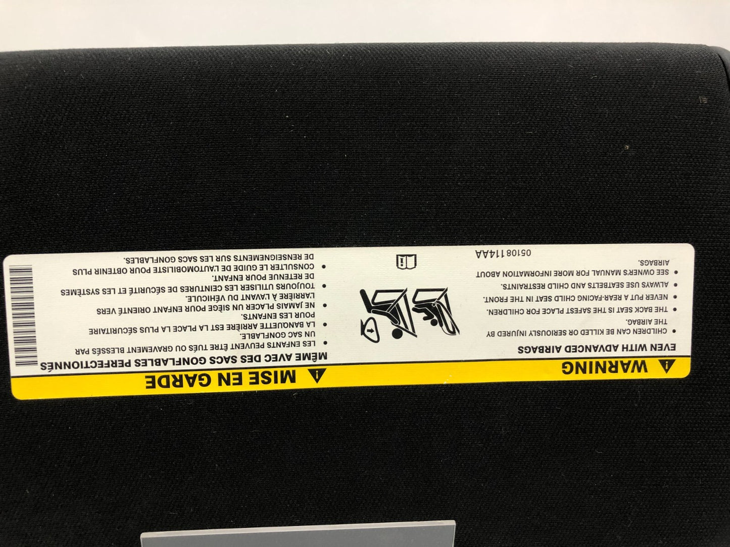 2014-2022 Dodge Charger Passenger Sun Visor Black Illuminated OEM A01B53083