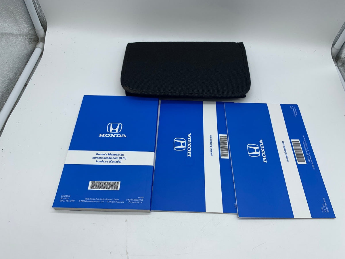 2020 Honda Civic Sedan Owners Manual Set with Case OEM R01B30008