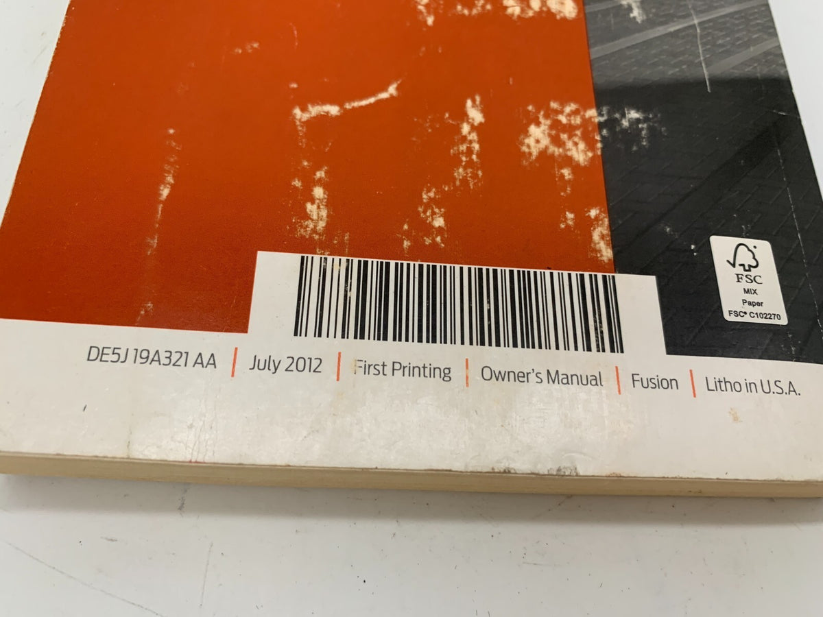 2013 Ford Fusion Owners Manual OEM R01B29023