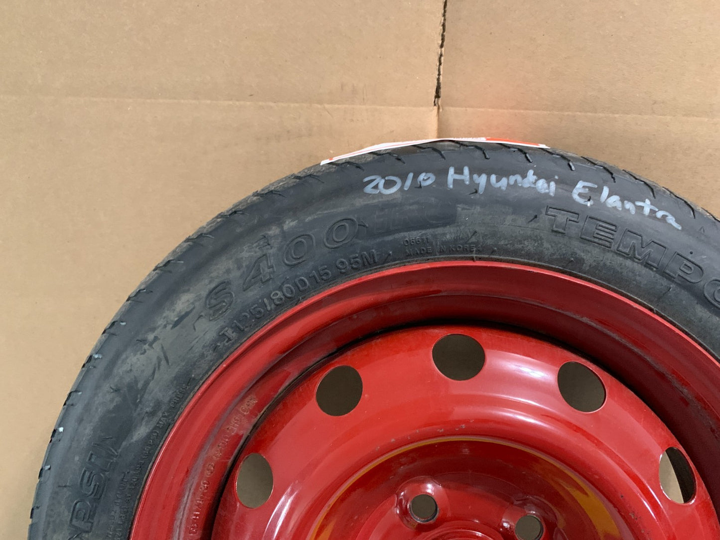 2010-2020 Hyundai Elantra 15" Spare Tire Compact Donut T125/80D15 OEM