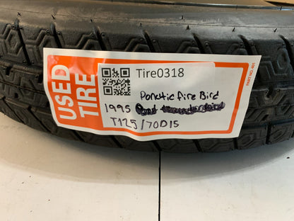 1993-1997 Pontiac Firebird Chevy Camaro 15" Spare Tire Compact Donut T125/70D15