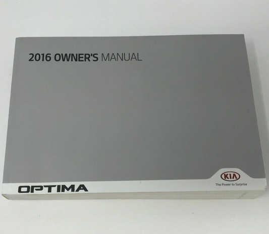 2016 Kia Optima Sedan Owners Manual OEM B04B41086