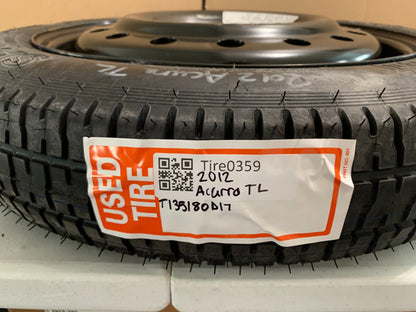 2009-2014 Acura TL 17" Spare Tire Wheel Compact Donut T135/80D17