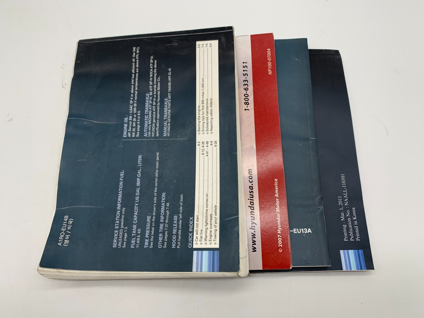 2012 Hyundai Accent Owners Manual Set with Case OEM B02B11020