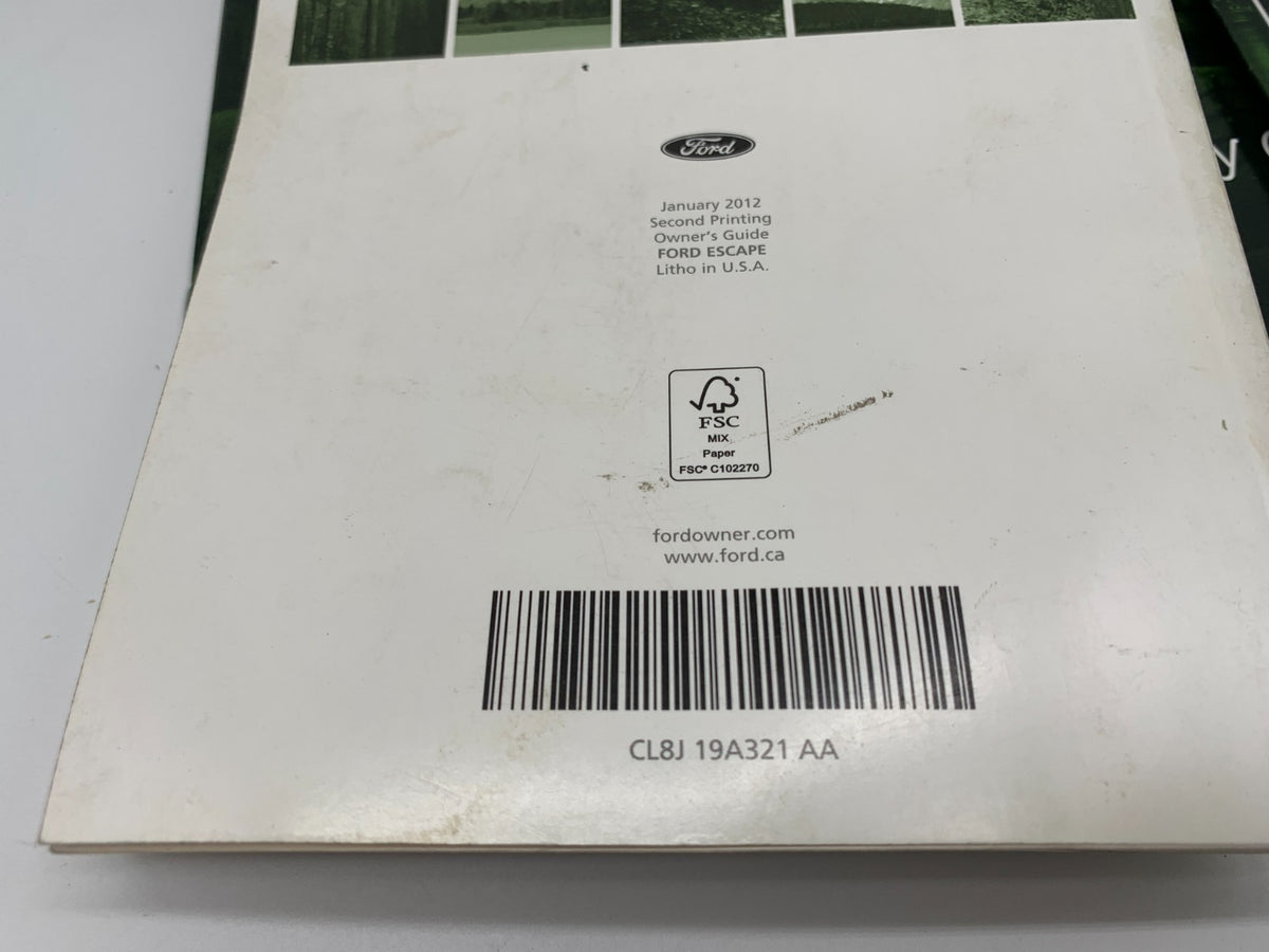 2013 Ford Escape Owners Manual Set with Case OEM C02B29030