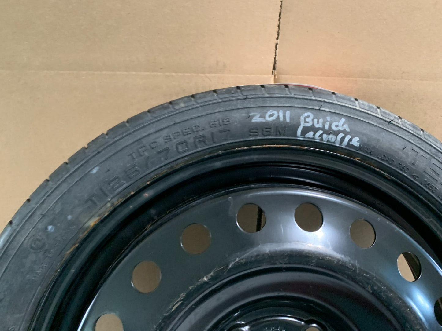 2010-2016 Buick Lacrosse 17" Spare Tire Compact Donut T125 70R17 OEM