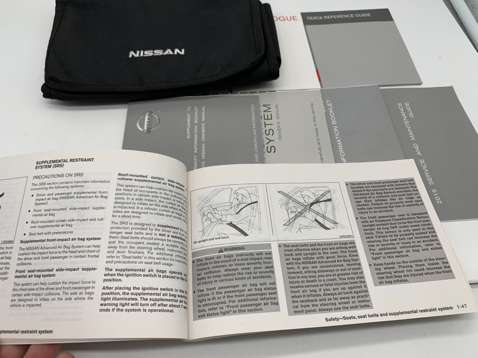 2015 Nissan Rogue Owners Manual Set with Case OEM D03B05023